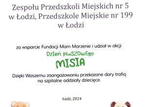 Podsumowanie akcji "Dzień Pluszowego Misia"